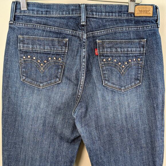 Levi's Women's 515 Bootcut Denim Jeans Studded Back Pocket Dark Wash Size 10 - Picture 7 of 16